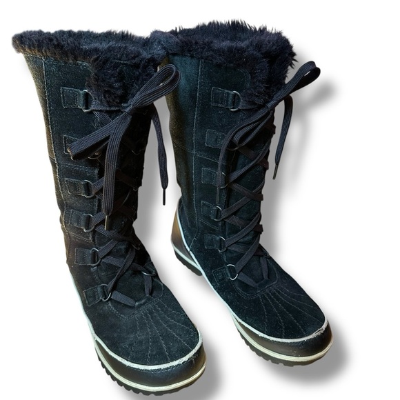Sorel Tripoli High II Black Suede Winter Waterproof Boots NL2093-010 Sz 10.5 - Picture 4 of 10